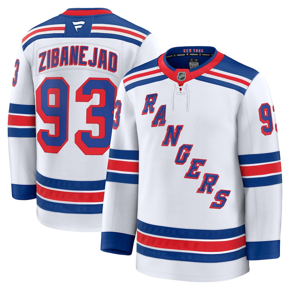 Mika Zibanejad New York Rangers Away Premium Jersey - White