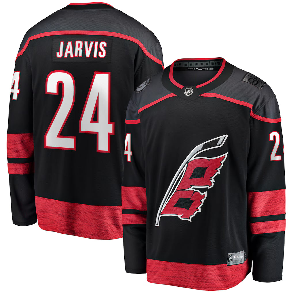 Seth Jarvis Carolina Hurricanes Home Premium Jersey - Black
