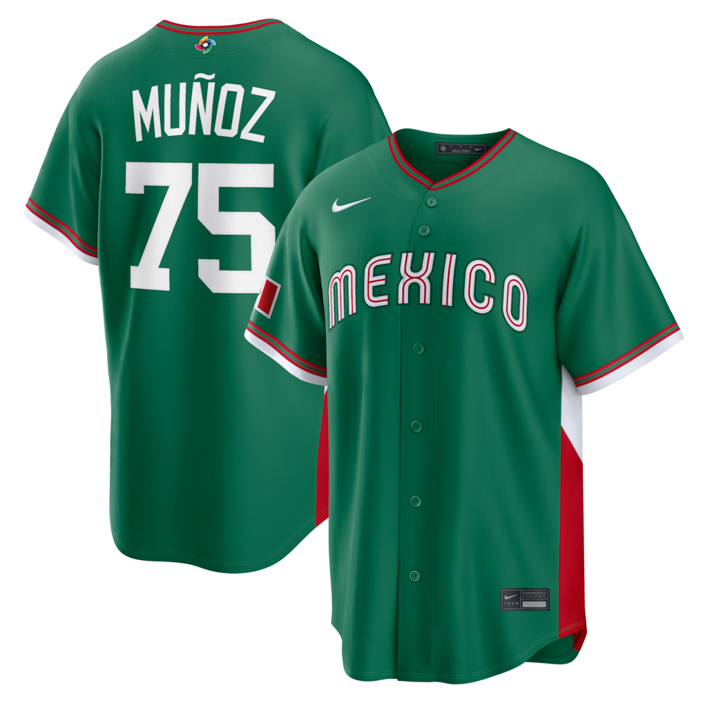 Andrés Muñoz Mexico Baseball 2026 World Baseball Classic Road Stadium Jersey - Green