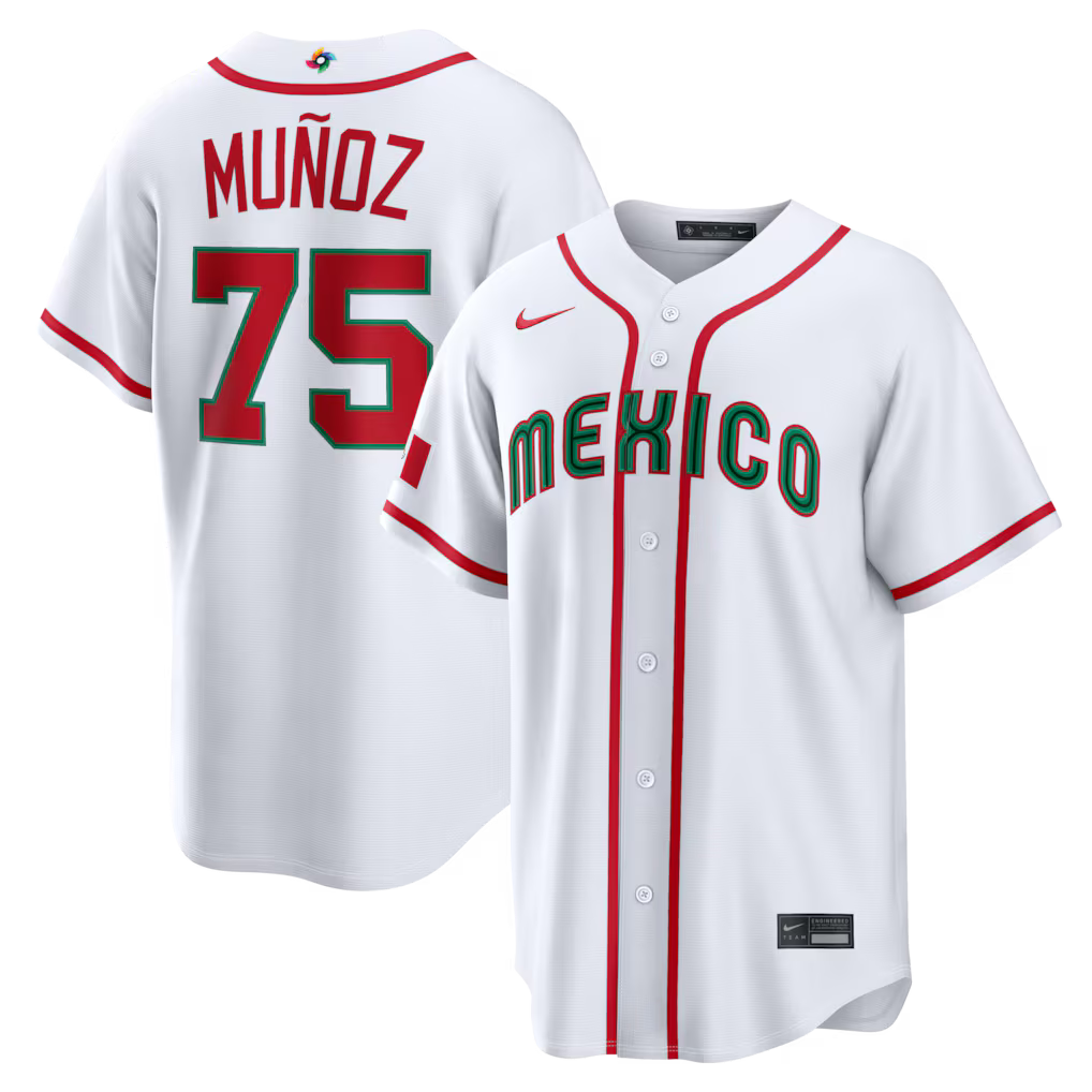 Andrés Muñoz Mexico Baseball 2026 World Baseball Classic Home Stadium Jersey - White