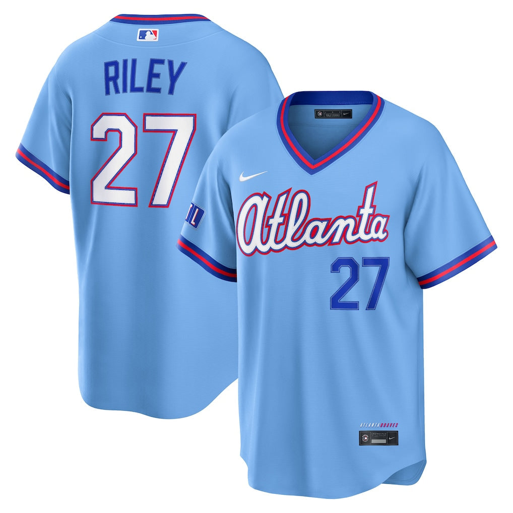 Austin Riley Atlanta Braves 2026 City Connect Stadium Jersey - Powder Blue