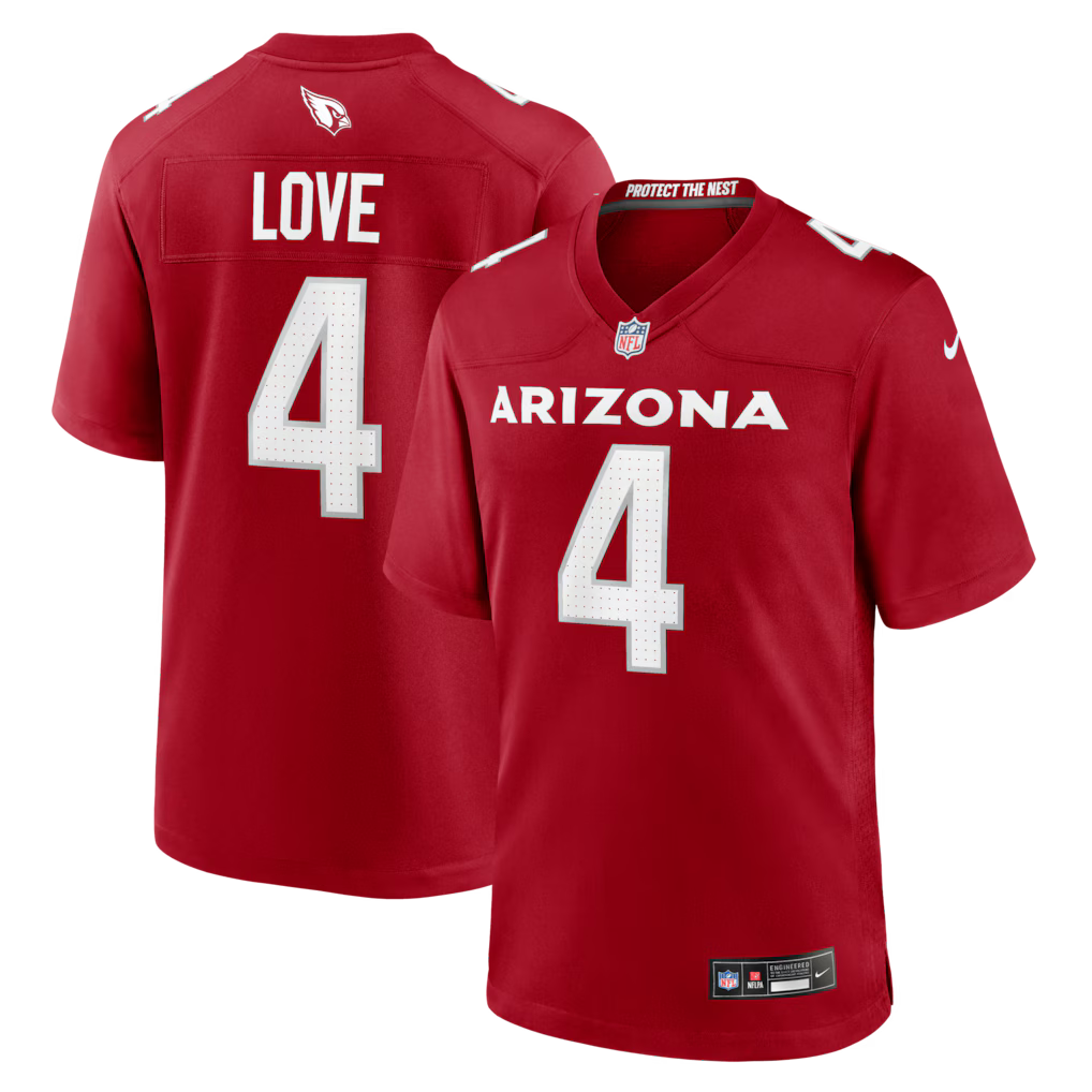 Jeremiyah Love Arizona Cardinals 2026 NFL Draft First Round Pick No. 3 Jersey - Cardinal Red