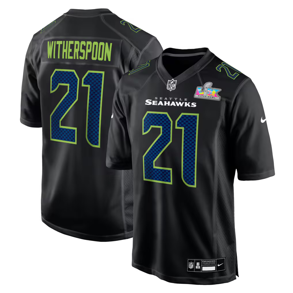 Devon Witherspoon Seattle Seahawks Super Bowl LX Patch Jersey - Carbon Black