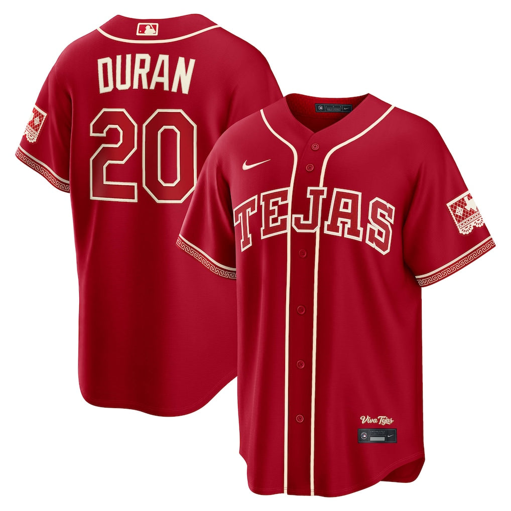 Ezequiel Duran Texas Rangers 2026 City Connect Stadium Jersey - Red