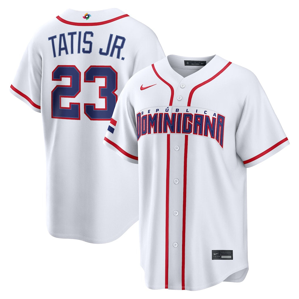 Fernando Tatis Jr. Dominican Republic Baseball 2026 World Baseball Classic Home Stadium Jersey - White