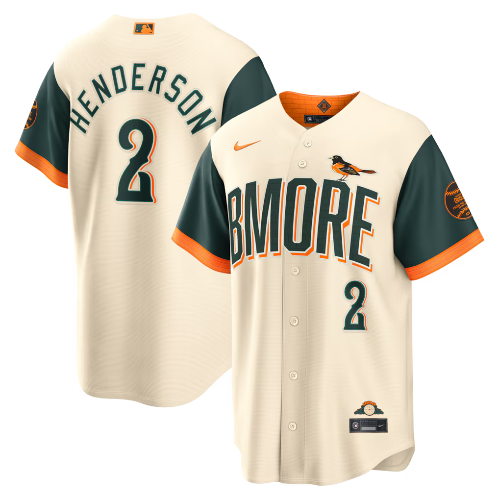 Gunnar Henderson Baltimore Orioles 2026 City Connect Stadium Jersey - Natural