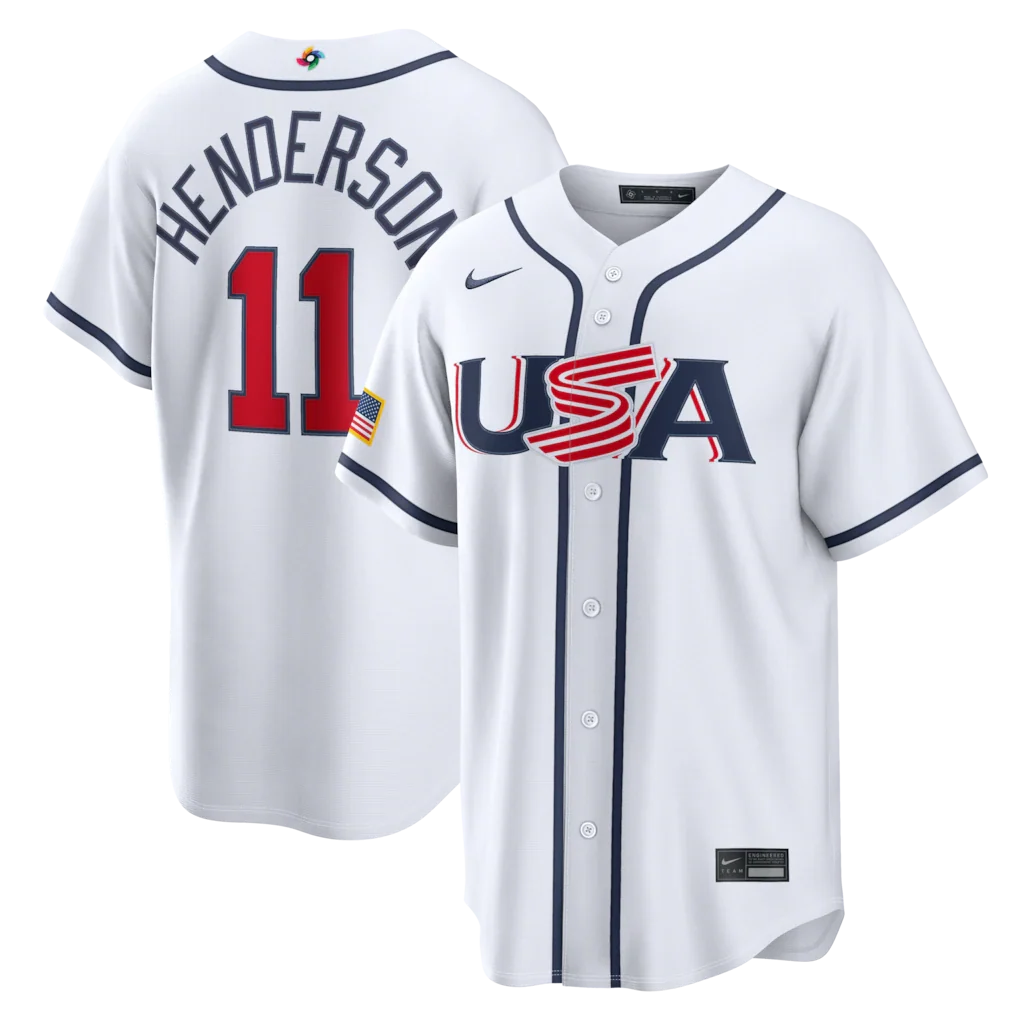 Gunnar Henderson USA Baseball 2026 World Baseball Classic Home Stadium Jersey - White
