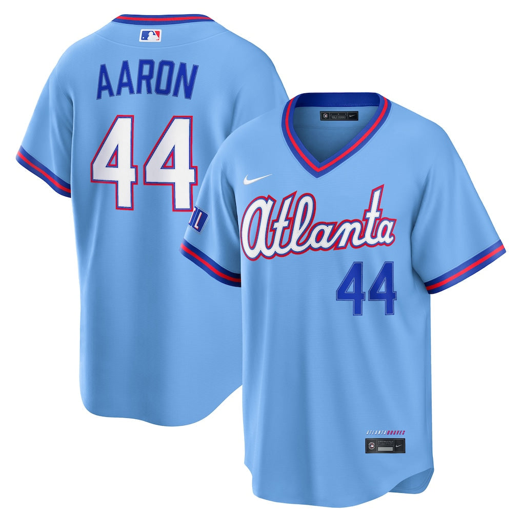 Hank Aaron Atlanta Braves 2026 City Connect Stadium Jersey - Powder Blue