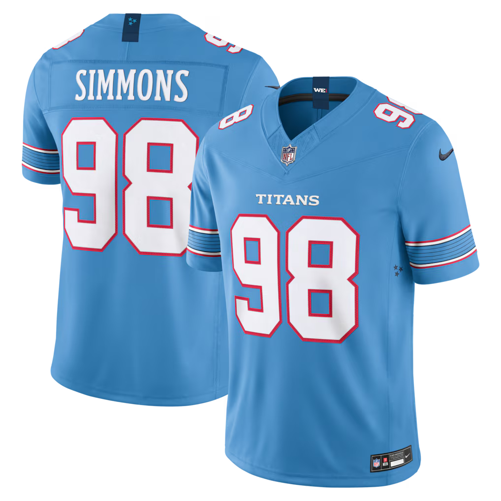 Jeffery Simmons Tennessee Titans Jersey - Light Blue