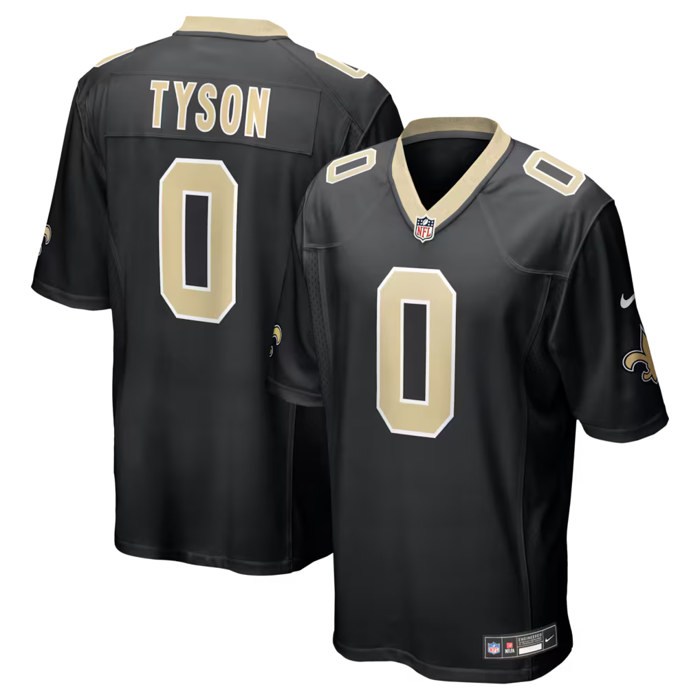Jordyn Tyson New Orleans Saints 2026 NFL Draft First Round Pick No. 8 Jersey - Black