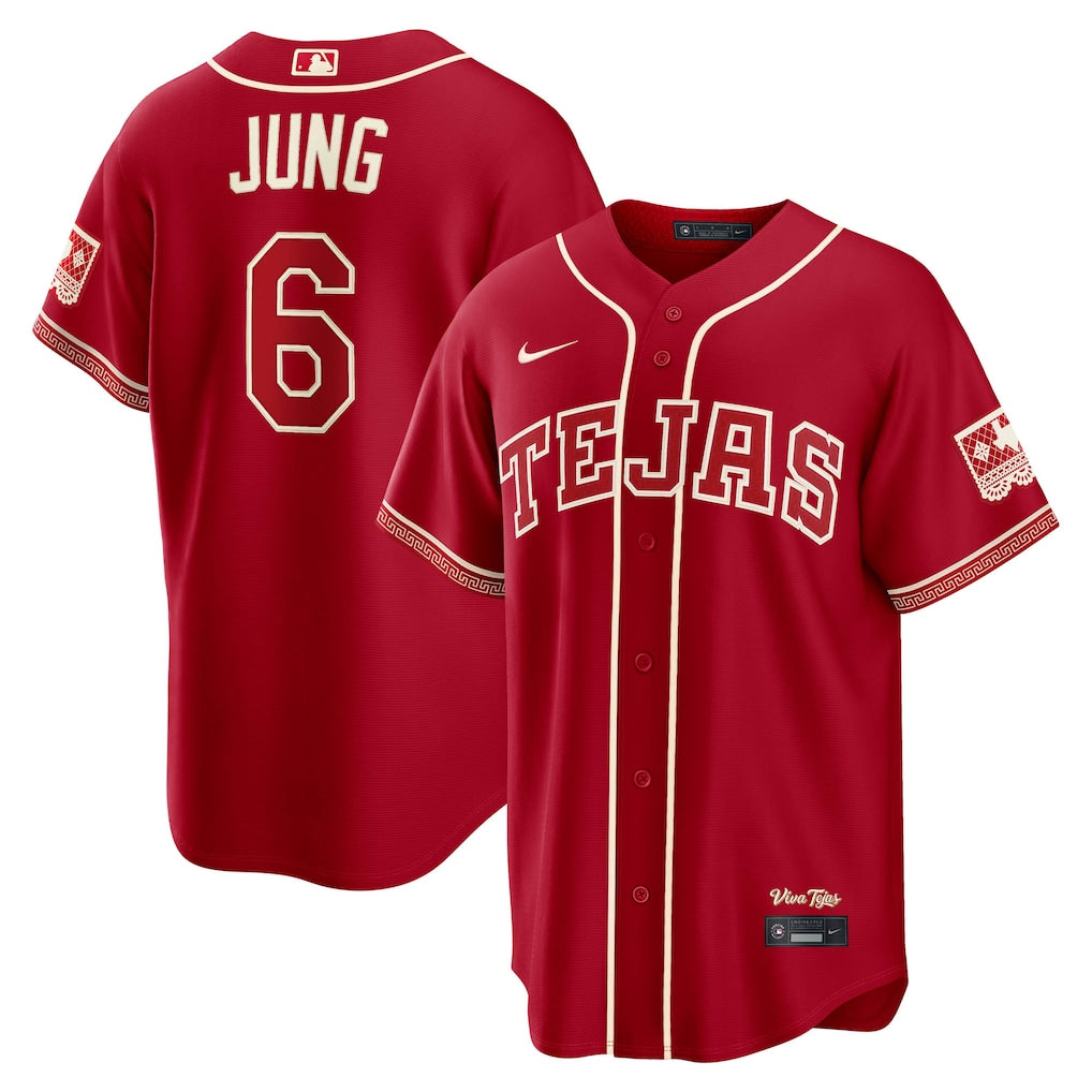 Josh Jung Texas Rangers 2026 City Connect Stadium Jersey - Red