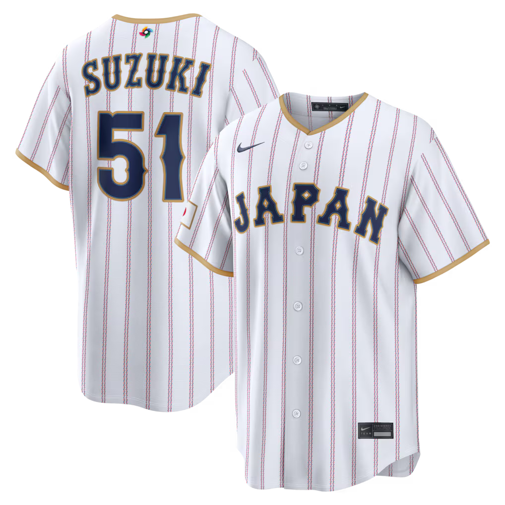 Seiya Suzuki Japan Baseball 2026 World Baseball Classic Home Stadium Jersey - White