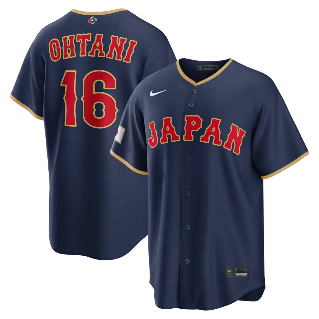 Shohei Ohtani Japan Baseball 2026 World Baseball Classic Road Stadium Jersey - Navy
