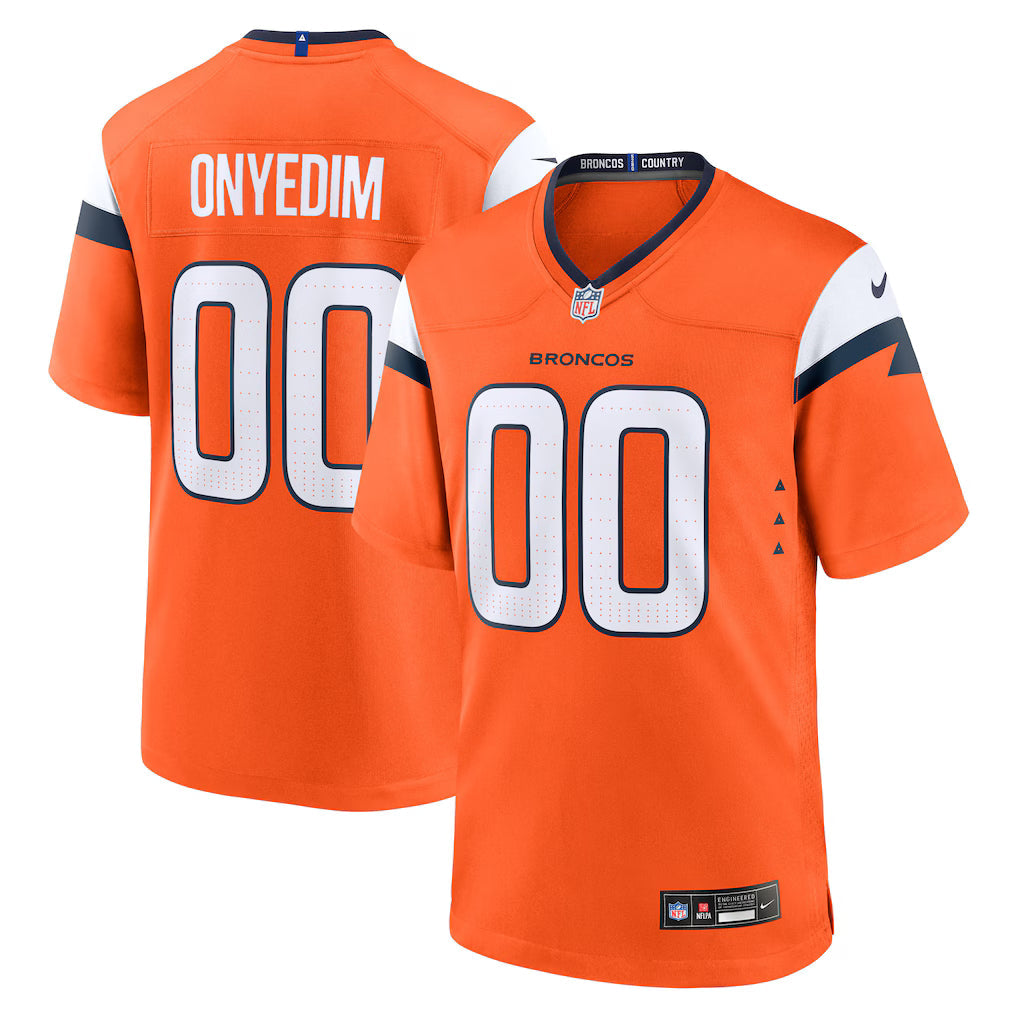 Tyler Onyedim Denver Broncos Jersey - Orange