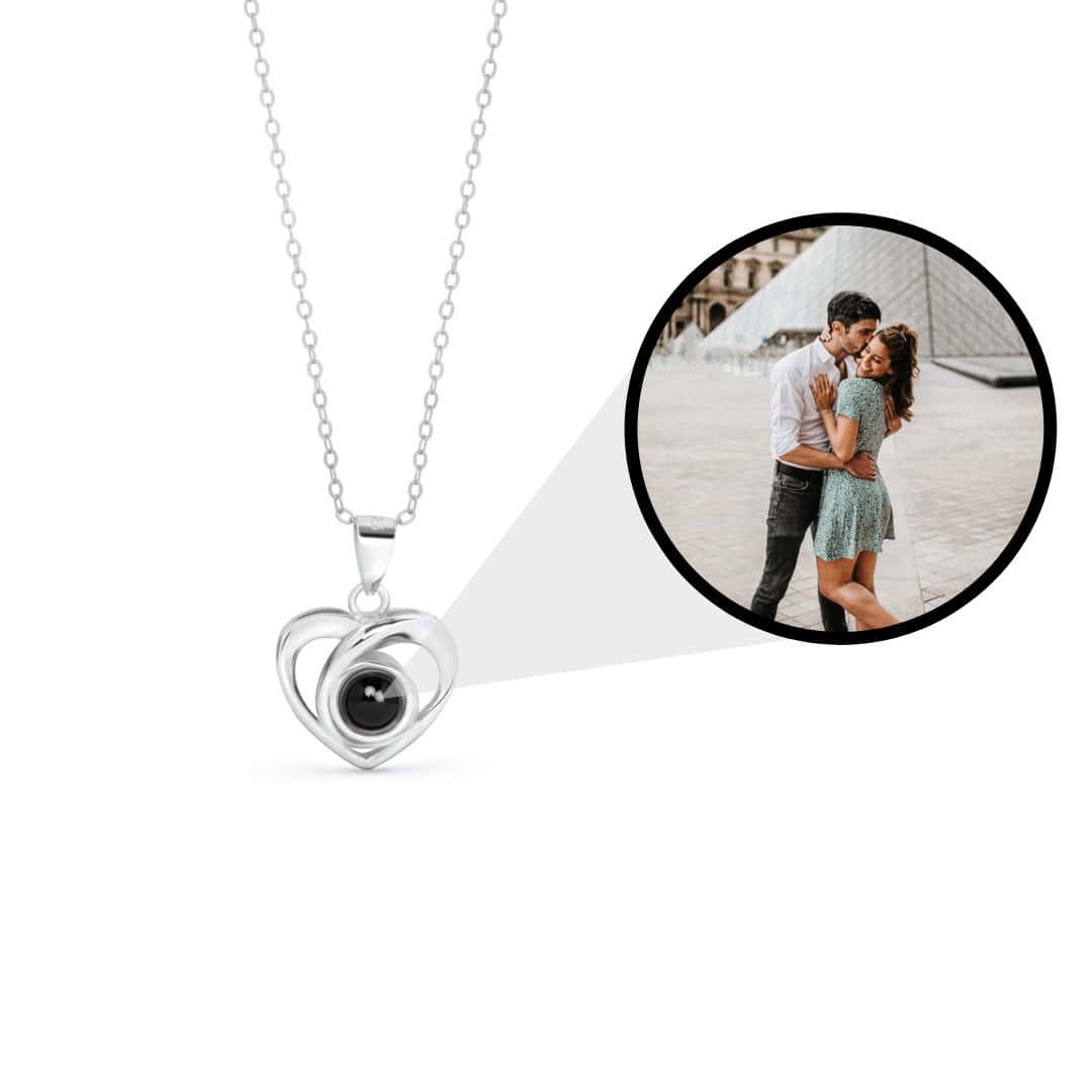 Pendentif Coeur - Projection Photo Personnalisé