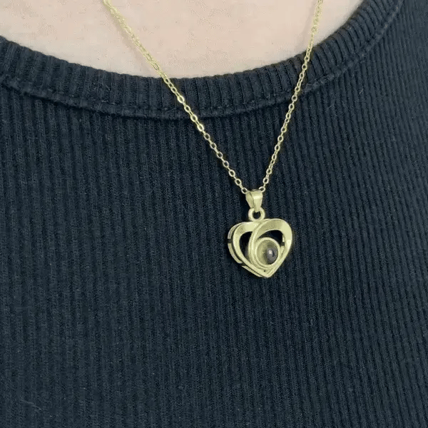 Pendentif Coeur - Projection Photo Personnalisé