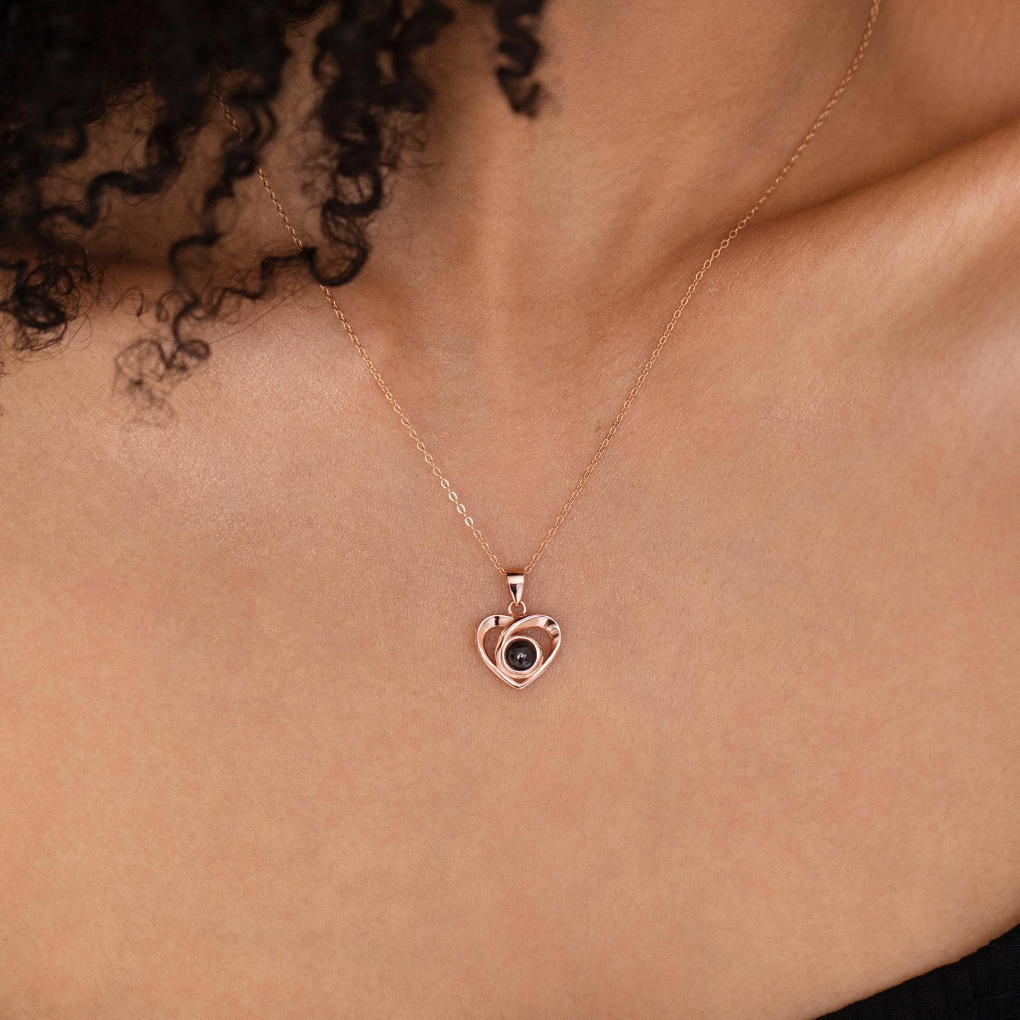 Pendentif Coeur - Projection Photo Personnalisé