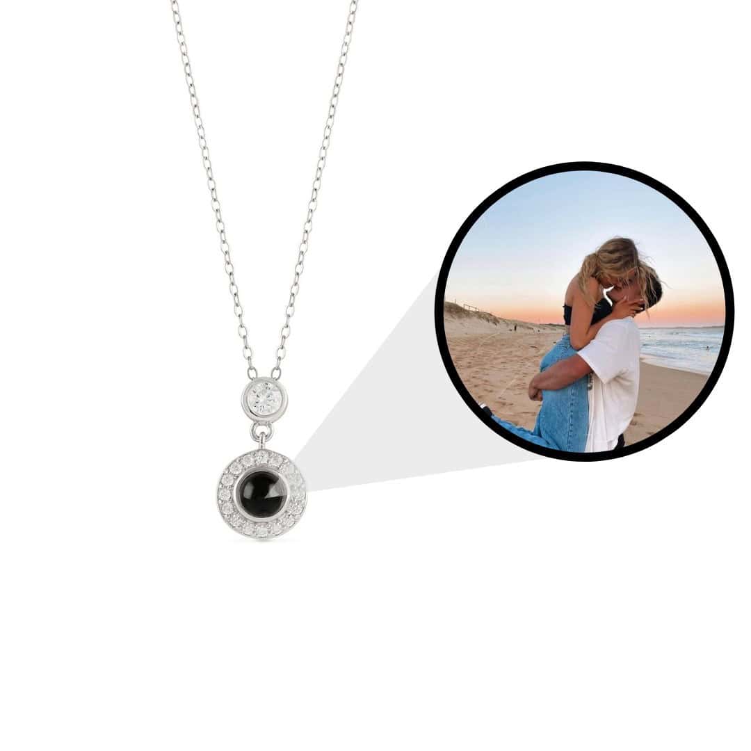 Pendentif Élégance Éternelle - Projection Photo Personnalisé