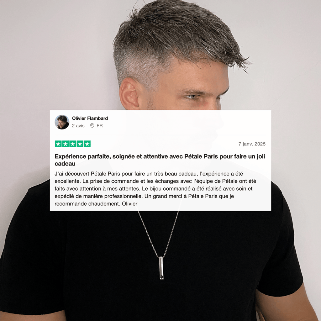 Pendentif Homme – Barre à Projection Photo Personnalisée