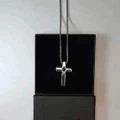Pendentif Homme – Croix à Projection Photo Personnalisée